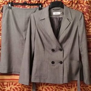 three piece Calvin Klein Gray suit size 14
